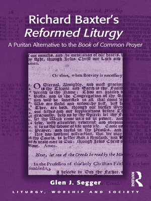 cover image of Richard Baxter's Reformed Liturgy